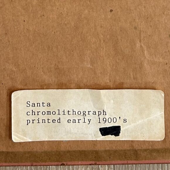 Vintage framed Santa Christmas chromolithograph print - Picture 6 of 7